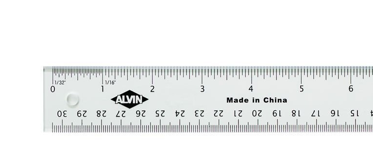 ALVIN 18" Clear Acrylic Ruler